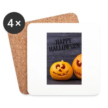 Happy Halloween - Untersetzer (4er-Set) - Weiß - Vorne