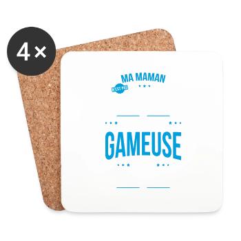 Ma maman n'est pas parfaite - Gameuse - Dessous de verre (lot de 4) - blanc - Devant