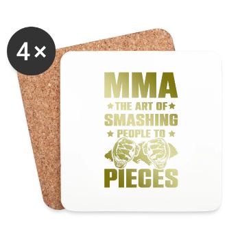 Mma Arts académiques mixtes - Dessous de verre (lot de 4) - blanc - Devant