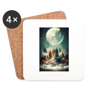 Christmas 24 - Coasters (set of 4) - white - Front