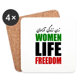 Women life freedom iran - Untersetzer (4er-Set) - Weiß - Vorne