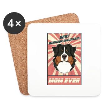 Meilleure maman de chien de montagne bernois de tous les temps - Dessous de verre (lot de 4) - blanc - Devant