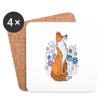 Fuchs - Untersetzer (4er-Set) - Weiß - Vorne