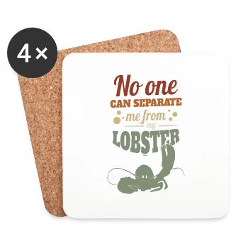 Personne ne peut me séparer de mon homard - Dessous de verre (lot de 4) - blanc - Devant