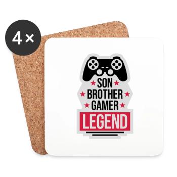 son brother gamer legend - Untersetzer (4er-Set) - Weiß - Vorne