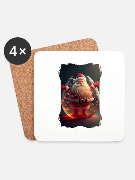 Santa Claus Jelly - Coasters (set of 4) - white