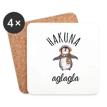 Hakunaa aglagla Humor - Untersetzer (4er-Set) - Weiß - Vorne