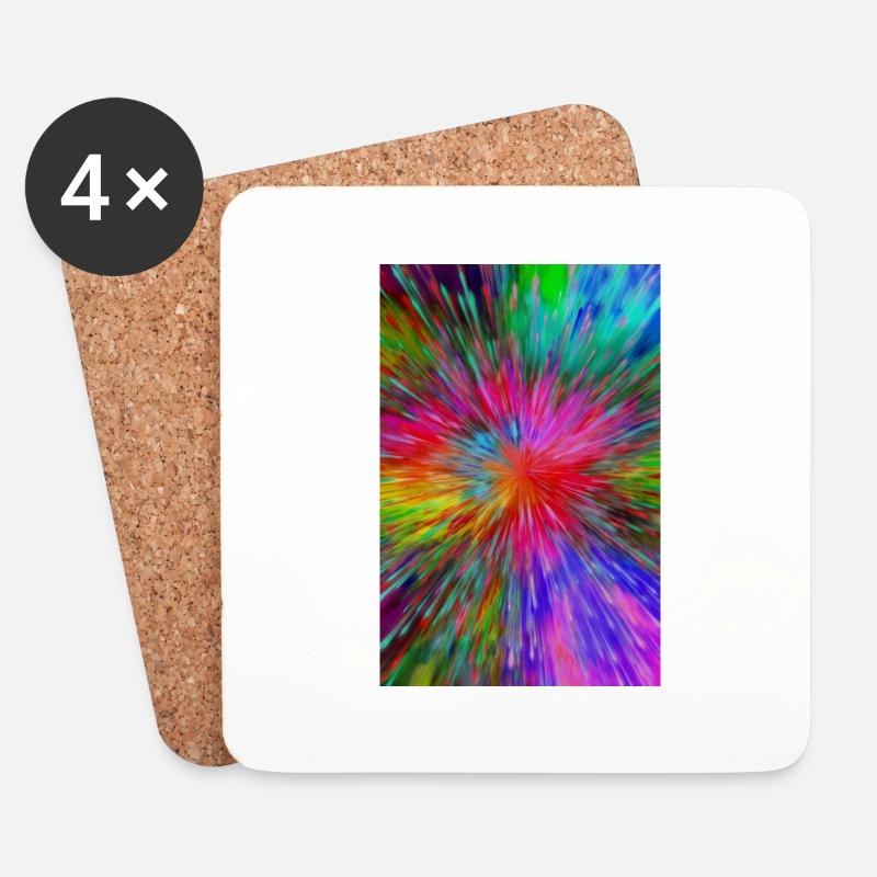 Sehr schöne Kunst mit allen Farben - Untersetzer (4er-Set) - Weiß