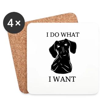 Hund Dog - Coasters (set of 4) - white - Front
