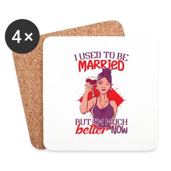 I Used To Be Married - Coasters (set of 4) - white - Front