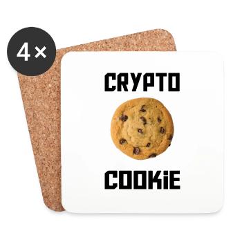 Bitcoin Trading Crypto Aktien - Untersetzer (4er-Set) - Weiß - Vorne