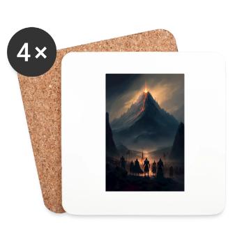 Nature japonaise - Dessous de verre (lot de 4) - blanc - Devant