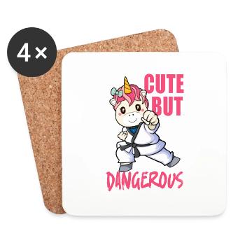Mignon mais dangereux - Dessous de verre (lot de 4) - blanc - Devant