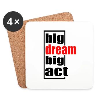 big bream big act - Dessous de verre (lot de 4) - blanc - Devant