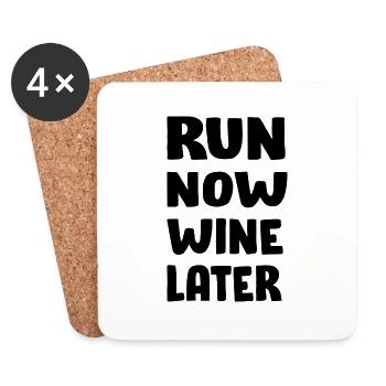Beer Wine Whiskey Schnapps Alcohol - Coasters (set of 4) - white - Front