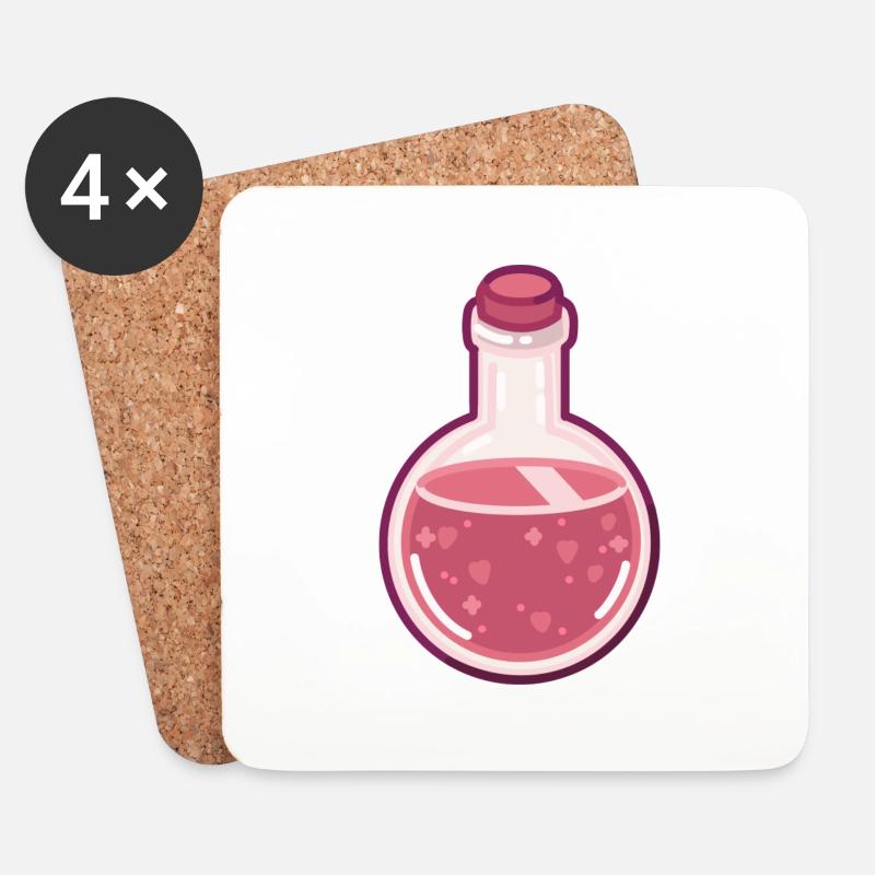 PINK POTION - Untersetzer (4er-Set) - Weiß