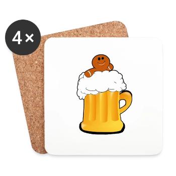 Beer Pool - Coasters (set of 4) - white - Front
