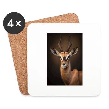 Gazelle safari Afrika tier - Untersetzer (4er-Set) - Weiß - Vorne