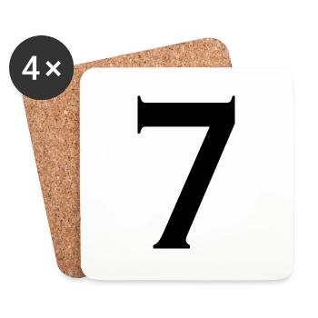 7 - Untersetzer (4er-Set) - Weiß - Vorne