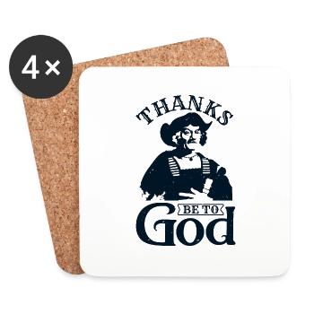 DANK SEI GOTT - Untersetzer (4er-Set) - Weiß - Vorne