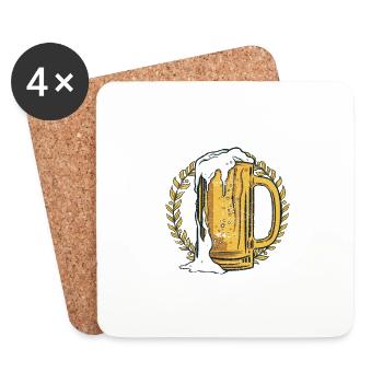 sich völlig umholzen Geschenk - Untersetzer (4er-Set) - Weiß - Vorne
