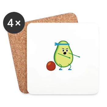 kacken für die Freiheit Geschenk - Untersetzer (4er-Set) - Weiß - Vorne