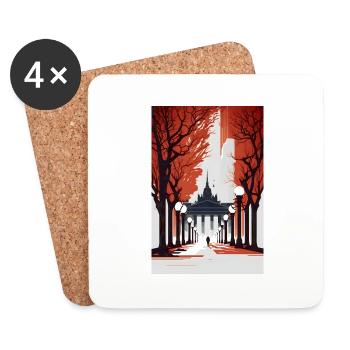 Berlin Berlin Home Gift - Coasters (set of 4) - white - Front