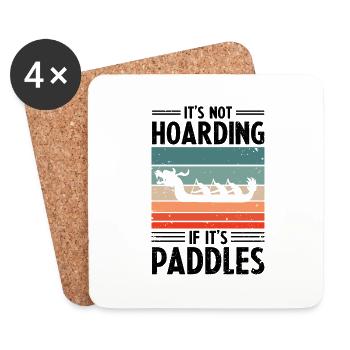 Dragon Boat Trainer and Dragon Boat - Coasters (set of 4) - white - Front