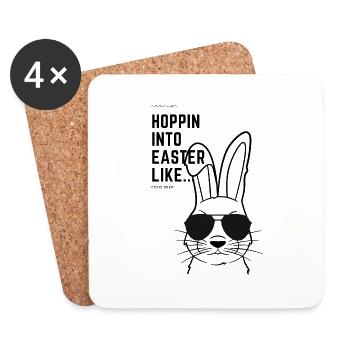 Hoppin' into Easter Like... - Coasters (set of 4) - white - Front