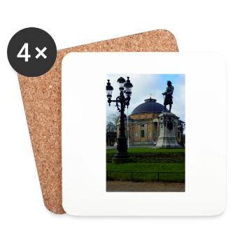 The King before the German Church - Coasters (set of 4) - white - Front