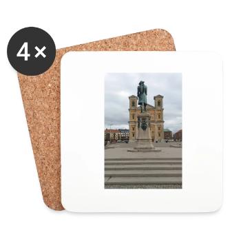The King before Frederick's Church - Coasters (set of 4) - white - Front