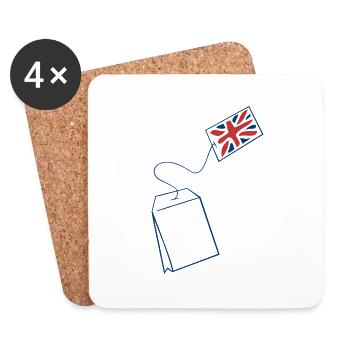 English tea bag - Coasters (set of 4) - white - Front