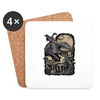 Now it s my turn to chase the monsters away - Coasters (set of 4) - white - Front