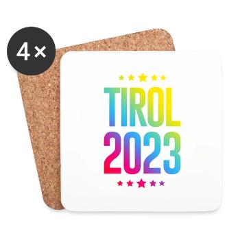 Tyrol 2023 - Dessous de verre (lot de 4) - blanc - Devant
