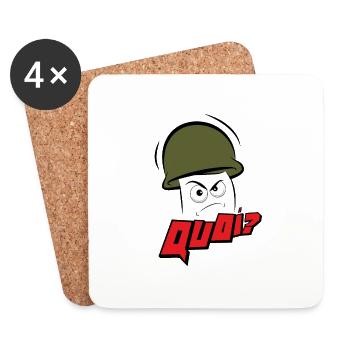 Mr Ronchon QUOI - Dessous de verre (lot de 4) - blanc - Devant