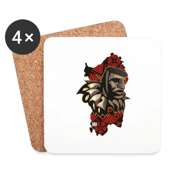 Mamuthone Sardinien - Untersetzer (4er-Set) - Weiß - Vorne