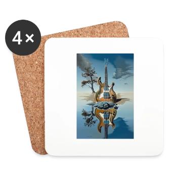 Rhapsodie du désert - Dessous de verre (lot de 4) - blanc - Devant