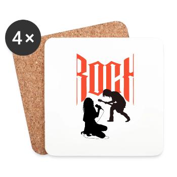 singer-guitarist - Coasters (set of 4) - white - Front