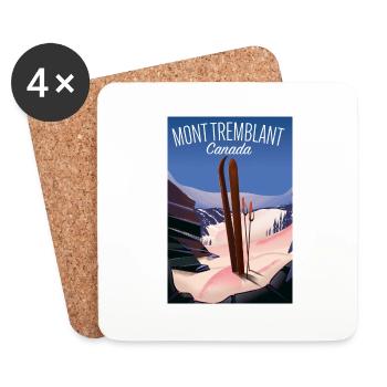 Mont Tremblant Kanada Ski - Untersetzer (4er-Set) - Weiß - Vorne