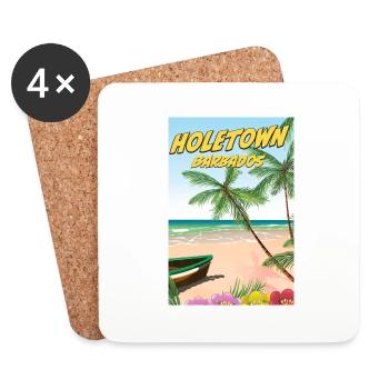 Holetown Barbados - Untersetzer (4er-Set) - Weiß - Vorne