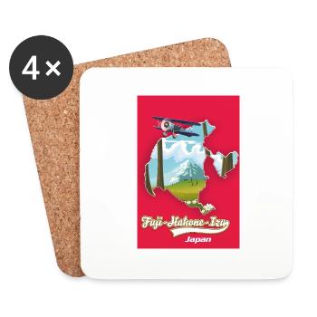 Fuji hakone izu national park - Coasters (set of 4) - white - Front
