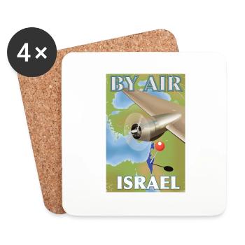 By Air Israel Travel poster - Coasters (set of 4) - white - Front