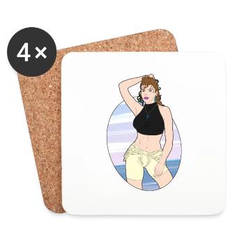 Summer days - Coasters (set of 4) - white - Front
