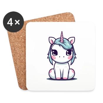 A unicorn - Coasters (set of 4) - white - Front