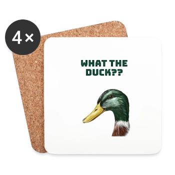 What the duck?? - Untersetzer (4er-Set) - Weiß - Vorne