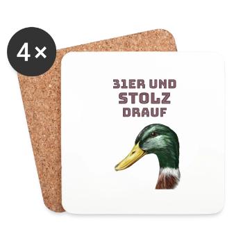 31er und stolz drauf - Untersetzer (4er-Set) - Weiß - Vorne