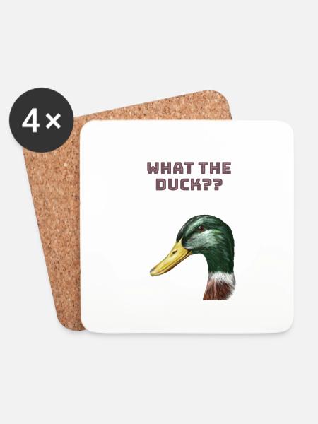 What the duck? - Untersetzer (4er-Set) - Weiß