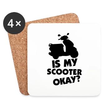 E-Scooter Roller Scooter - Coasters (set of 4) - white - Front