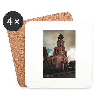 Remonstrantenkirche Friedrichstadt - Untersetzer (4er-Set) - Weiß - Vorne