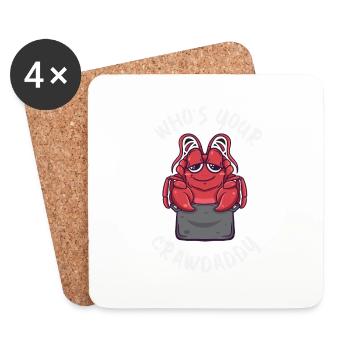Who's Your Crawdaddy Kawaii Crawfish Boil - Untersetzer (4er-Set) - Weiß - Vorne